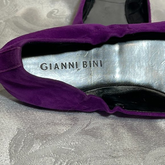 Gianni Bini Ballet Flats Purple Rhinestones Sz.6.5 - Picture 2 of 7